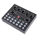 ifundom Externe Soundkarte Mit Bunten Lichtern Für Dj-Equipment Und Live-Streaming Kompatibel Mit Mobilgeräten Und Pcs Mit Unabhängiger Hallanpassung Und Soundeffekten