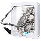 EliteMill Chatière pour chat - Porte intérieure - Grande chatière - Résistante aux intempéries - Pour fenêtre - Porte pour animaux de compagnie - Pour chats et petits chiens (L)