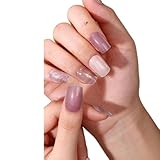KAHDGSS Nagelfolien aus Gel, halbgehärtet, mit weichem, glänzendem Gel-Finish, langanhaltende Nagelfolien, Salon-Qualität, 20 Stück