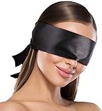 liebesfreunde Augenbinde Sexspielzeug für Paare - Schöne Erotik Augenmaske Sex Geschenk aus Satin I Bondage Maske zum Fesseln, schwarz
