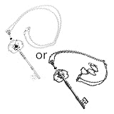 NVOQILIN Vintage Totenkopf-Schlüsselanhänger, Halskette, Statement-Halskette, Punk-Halskette, Gothic-Schmuck, Dekoration, Geschenke für Eboy, Damen, Herren