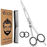 Friseurschere - OCBA Professionelles 6' Haarschneideschere & Haarschere - Haarschere Perfektes Design für Friseure & Salons - Haarschneideschere für Männer und Frauen (6 Zoll SIlver)