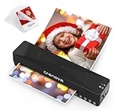 Crenova Laminiergerät A4/A5/A6,Schneller Laminator mit 10 Laminierfolien,Personal für Hausgebrauch,Schule Lehrer,Büro Karte (Schwarz)