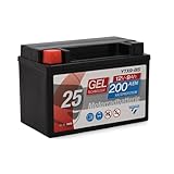 CARTEC Motorradbatterie YTX9-BS, 9Ah, 200A, Gel Technologie Motorrad-Starter-Batterie, Erstausrüsterqualität, zyklenfest, lagerfähig, wartungsfrei, schwarz