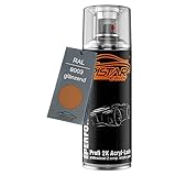 RAL 8003 Lehmbraun glänzend 2K Acryl Sprühdose Spraydose Sprühlack Spritzlack 400 ml schnelltrocknend