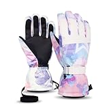 Vdaxvme Warme Vollfinger Winterhandschuhe Für Kaltes Wetter Skihandschuhe rutschfeste Handschutzhandschuhe Zum Laufen Radfahren Snowboarden