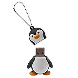 Phyachelo 32GB Neuheit Netter Baby Pinguin USB 2.0 USB-Speicher-Stick Daten USB-Memory-Stick Geraet - Schwarz und
