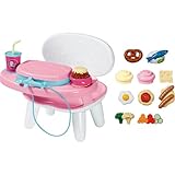 BABY born Füttertisch mit Licht- & Soundfunktion - Über 10 Verschiedene Gerichte & Getränke - Geeignet für alle 43 cm Puppen