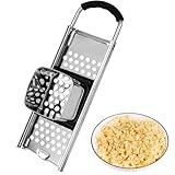 Edelstahl Spätzlehobel, Spätzlepresse mit Gummigriff, Spätzlesieb mit Teigschlitten, Spülmaschinenfest, Spätzlereibe, Spätzlepresse für Töpfe bis Ø 16-30 cm, Ideal für Spätzle