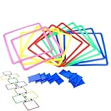 Dmuzsoih Himmel außen, Himmel Ringe | Himmel Outdoor Spiel | 10 Anschlüsse inklusive Spielfeldspiele mit Sitzsack für ein lustiges Training der Konditionierung