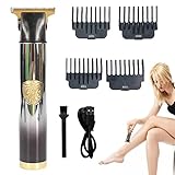 Atfoton Haarschneider Herren, Wasserdicht Elektrisch Trim Rasierer, Haarschneidemaschine Profi Bartschneider Herren Satz, USB Wiederaufladbar Haartrimmer Barttrimmer, T-Blade Trimmer für Männer