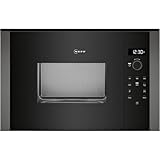 NEFF, HLAWD23G0 N 50 Einbau-Mikrowelle ohne Grill, Automatikprogramme, Easy Clean Selbstreinigung, Einfache Bedienung durch Drehkneble und LED-Display Plus, Ideal für Hocheinbau, Graphite-Grey