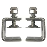 C-Zwingen Set, 2 Stück Heavy Duty C-Clamp, Edelstahl Heavy Duty Clamp, Holzbearbeitung Fixture Clamp, für Diy Holzbearbeitung, Schweißen, Tischlerei, Silberfarben