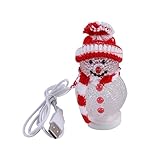 SOESFOUFU Weihnachtlicher LED Schneemann Mit USB Nachtlicht RGB Farben 7 Farbiges Blinkendes Licht Für Schlafzimmer Und Tischdekoration Ideale Weihnachtsgeschenke Rot Und Weiß