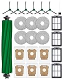 iRobacc 24 Stück Zubehör für iRobot Roomba Plus 405/505 Combo Robot Staubsauger: 1 Hauptbürste, 6 Seitenbürsten, 4 HEPA Filter, 6 Staubsaugerbeutel, 6 Wischtücher, 1 Bürste