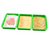 TRI Panier-Set, Panierschalen Panierschüsseln Panierschalen Panierstraße 3-teilig, Marinierset, Kunststoff, 27 x 17 x 3,5 cm
