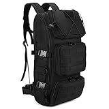 VINBAGGE Wanderrucksack Rucksack Herren Damen Wasserdicht Taktischer Rucksäcke 30L Schwarz Backpack Trekkingrucksack Jungen für Camping Reisen Outdoor Bundeswehr Survival