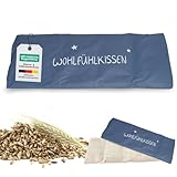 heimtexland ® Roggen Kammer Körnerkissen XL 20x48 cm Kälte- und Wärmekissen 100% Baumwolle Typ752 Blau - Wohlfühlkissen