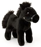 Uni-Toys - Pferd, stehend, schwarz (ohne Sattel) - 23 cm (Länge) - Plüschtier, Kuscheltier