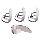 SUPVOX Finger Pick Edelstahl Daumen Finger Plektren Gitarre Picks für Banjo Ukulele Gitarre 4 Stück (Silber)