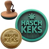 „HASCH“-Keksstempel | Cannabis & Weed Plätzchenstempel | Prägemotiv mit Marijuana Blatt Ausstechform