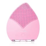 SUNMAY Leaf Gesichtsreinigungsbürste und Gesichtsmassagegerät mit Memory-Funktion, Timer und Extra Weichem Silikon für Gesichtspolitur und Peeling (Hell-Pink)