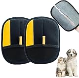 Handschuh zur Entfernung Von Tierhaaren für Katzen & Hunde, Upgrade Versatile Double Sided Pet Hair Remover Glove, Tierhaar Tschüss, Effiziente Pflegehandschuhe Katzenhaarentferner Handschuh (2-PCS)