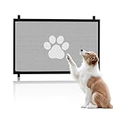 THQAE 1 Pcs türschutzgitter ohne bohren, türgitter, Portable Treppe Tor für Hunde Indoor Magic Pet Gates für The House Doorway Upgraded Mesh 110 x 78cm Sicherheit Welpen Zaun Gehäuse