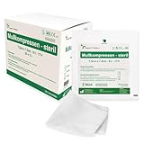 HansaGT Medical Kompressen Sterile 7.5x7.5cm 50 Stück Wundkompressen STERIL 8 Lagen Wundauflage Verbandsmaterial Mullkompressen Wundgaze Kompresse zur Wundversorgung Blutabsorbtion und Sekretaufnahm
