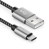 deleyCON 0,5m Nylon Micro USB Kabel Ladekabel Datenkabel Metallstecker Laden & Synchronisieren Handy Smartphone Tablet
