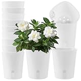APACALI 14 Stück Selbstwässernder Blumentopf, 7.5CM Selbstbewässerung Topf mit Wasserstandsanzeiger, Kräutertopf Küche mit Bewässerungssystem, Blumentopf für Indoor für Innen und Balkon