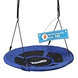 ZERRO Nestschaukel Outdoor & Indoor bis zu 150kg Höhenverstellbare Ø120cm Netzschaukel für Kinder und Erwachsene,Blau