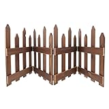 WENYOG Beetbegrenzung Dekor-Weihnachtszaun-hölzerne dekorative Yard-Zäune for Garten-Pastoralart-Holzeinfassung multifunktional(B120X34cm)