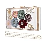 WATIIFUFU 1Stk Handtasche Crossbody-Handytasche Clutch-Geldbörsen für Damen Abendtaschen für Frauen Hochzeit -Clutch-Tasche bags o'bag Dame Handytasche geblümte Clutch Acryl Transparent