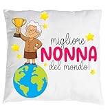 Mr. Gadgets Dekorativer Kissenbezug, weicher Stoff, 40 x 40 cm, bunter Druck, modernes Design, quadratisch, für Schlafzimmer, Familienthema, Geschenk für Großeltern und Väter (Oma)