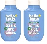 hellotaste Knofi Sauce 300ml - kalorienreduziert, ohne Zuckerzusatz & voller Geschmack | Für Gerichte, zum Grillen uvm. | Vegan, aspartamfrei, glutenfrei, sojafrei | 1 x 300ml (Packung mit 2)