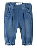 NAME IT Baby - Mädchen Nbfbella Round 6101-tr Noos Schlupfjeans, Medium Blue Denim, 80 EU