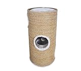 Dehner Katzen-Kratztonne Tassilo, Ø 36 cm, Höhe 70 cm, Sisal, hellbraun