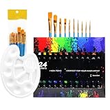 Aquarell-Set für reisende Künstler – Kompakter Farbkasten mit 15 Farben und Zubehör, perfekt für Kunstliebhaber | Leicht zu transportieren, ideal für Reisen und Workshops