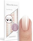 Original Miss Sophie Nagelfolien I 24 ultra-dünne Nagellack-Streifen mit Farbverlauf Nude Babyboomer I Für Finger- & Fußnägel I Hält auf Natur- sowie lackierten, Acryl-, Gel- & Shellac-Nägeln