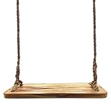 Aoneky Schaukel 60 x20 x3cm, Holz Brettschaukel, Tragfähigkeit: 160KG, Baumschaukel Kinderschaukel Schaukelsitz aus Natur Holz, für Erwachsene und Kinder(Paulownia Holz)