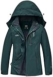 DCmount Regenjacke Damen Wasserdicht übergangsjacke damen Outdoor Wanderjacke softshelljacke für damen mit Kapuze