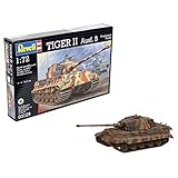 Revell Modellbausatz Panzer 1:72 - Tiger II Ausf. B im Maßstab 1:72, Level 4, originalgetreue Nachbildung mit vielen Details, 03129