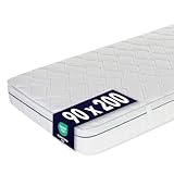Ortho-Relax Matratze 90x200cm, 23cm hoch, Härtegrad H3, 100 Nächte Probeschlafen, 5-Zonen-Spezial-Komfortschaum-Matratze, Luftkanaltechnik & Klimaband für erhöhte Atmungsaktivität, Öko-Tex 100