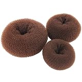 Amorar 3 Stück Frauen Damen Haar Chignon Haarunterlage Haardutt Donut Ring Shapers Knotenkissen Knotenring Duttkissen Haarknoten Knotenrolle Haarschmuck Haarteil