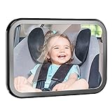 Baby Autospiegel, Drehbarer Nach Hinten Gerichteter Autositz Spiegel mit Breiter, Klarer Sicht, Bruchsicherer&Verstellbarer Konvexer Autorücksitzspiegel für Kleinkinder, Flexibel und Stabil
