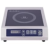 3500W Elektrischer Induktionsherd, 43cm Induktionskochplatte Kochplatte, Schwarze Kristallplatte, Edelstahl Heißer Plattenherd Induktionsherd Elektrischer Herd, Induktion Herd Kochfeld