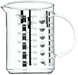 WMF Gourmet Messbecher 1 l – hitzebeständiger Glas-Messbecher mit präziser Skalierung, spülmaschinen- & mikrowellengeeignet, robuster Maßbecher aus Glas zum Kochen, Backen & genauen Abmessen