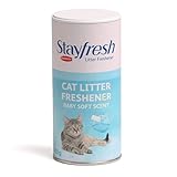 Stay Fresh Katzenstreu Erfrischer, Baby Soft Duftpulver-Zusatzstoff, 300 g, 3 Stück