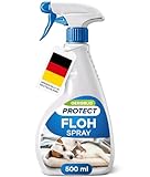 Gerobug Floh-Spray für Wohnung & Umgebung 500 ml mit Sofort-Effekt - Hochwirksames Mittel gegen Flöhe bei Hunden und Katzen - Starke Alternative zu Fogger gegen Flöhe